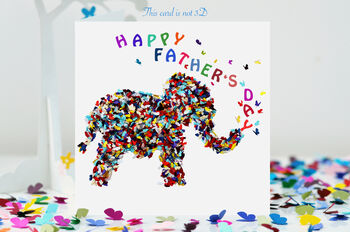 Best Daddy Birthday Butterfly Elephant Butterflies Card, 7 of 9