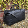 Large Black Genuine Leather Holdall, Travel Bag, thumbnail 7 of 7