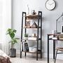 Four Tier Freestanding Ladder Home Office Storage Shelf, thumbnail 1 of 6