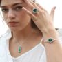 Turquoise Reef Large Drop Sterling Silver Pendant, thumbnail 4 of 8