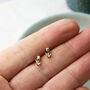Tiny Tulip Flower Stud Earrings, thumbnail 1 of 4