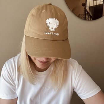 Personalised Dog Organic Cotton. Cap, 2 of 7