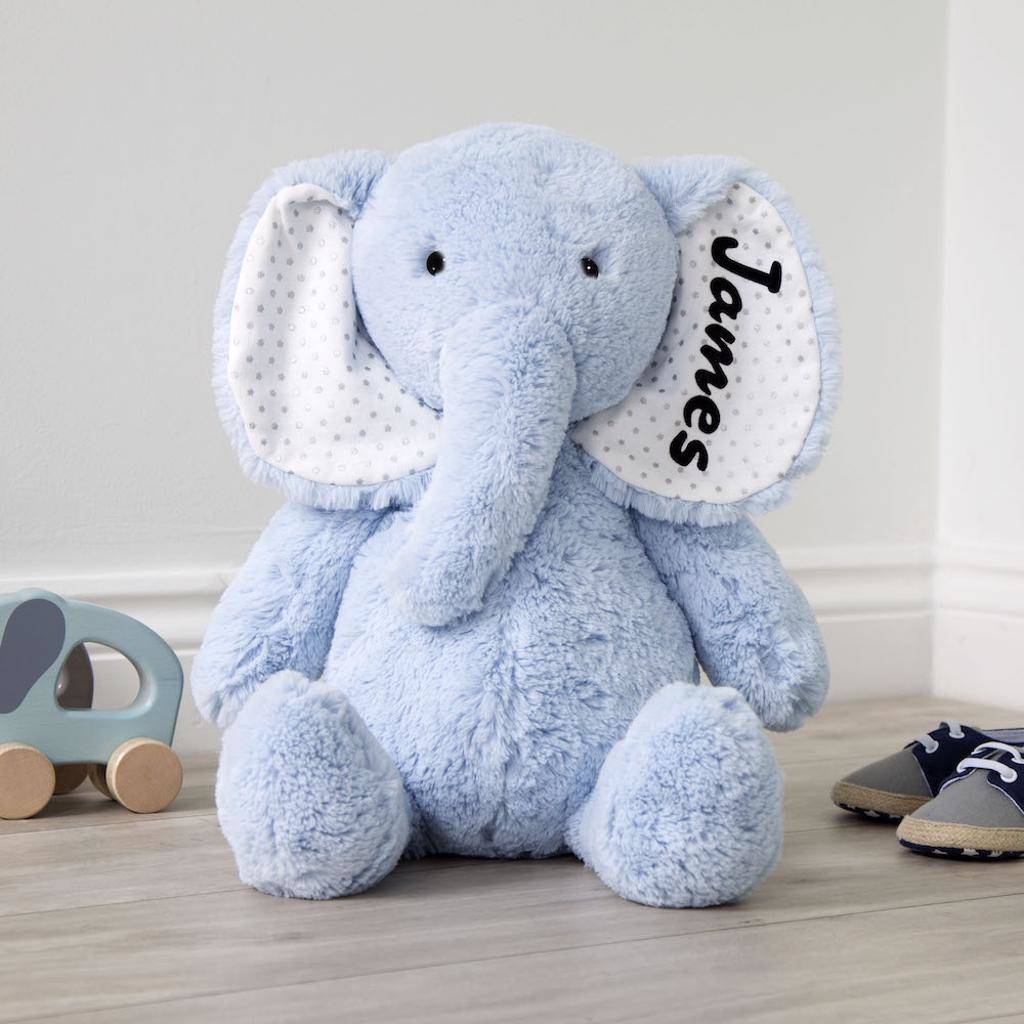 blue elephant baby toy