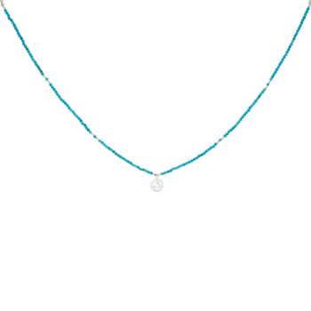 Turquoise Howlite And Apatite Throat Chakra Bracelets And Necklaces, 2 of 6