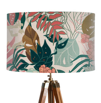 Bright Tropics Two Abstract Jungle Tropical Lampshade, 3 of 6