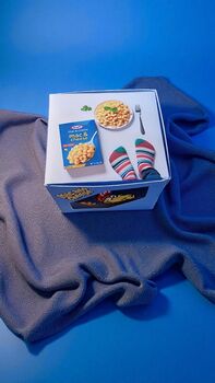 Mac And Cheese Crew Socks One Size Handcrafted Gift Box, 6 of 6