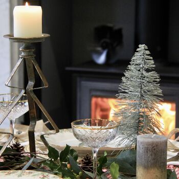 Antique Metal Christmas Tree Candlestick, 8 of 9