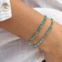 Serenity Blue/Green Tone Stack Bracelets, thumbnail 4 of 12