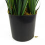 Artificial Grass Plant With Blue Ceramic Planter, thumbnail 4 of 5
