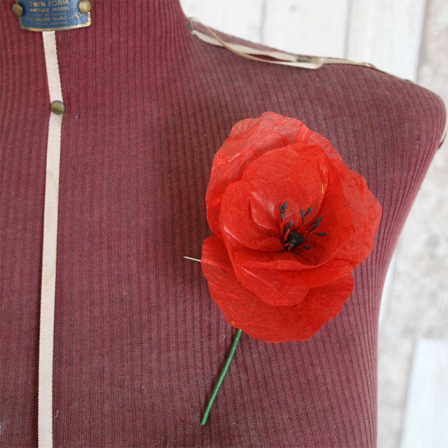 remembrance paper poppy by paper posies | notonthehighstreet.com