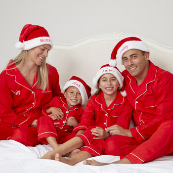 Personalised Matching Red Christmas Pyjama For Mum And Child Santa Letter, 10 of 10