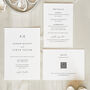 Classic Monogram Wedding Invitation, thumbnail 3 of 7