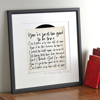 Personalised Song Record Print, 2 of 5