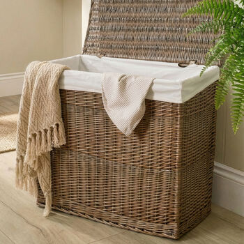 Rectangular Partition Laundry Basket, 2 of 6