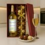 Personalised White Wine And Truffles Gift Set With Any Name And Message, thumbnail 1 of 4