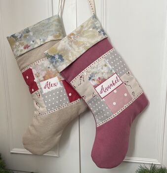 Luxury Patchwork Christmas Stocking, 12 of 12