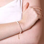 Pink And White Semi Precious Heishi Beaded Bracelet, thumbnail 4 of 5