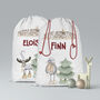 Large Christmas Sack With Charming Reindeer, Snowman Or Woolly Sheep Design, thumbnail 1 of 7