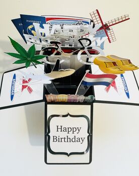 Personalisable Amsterdam Themed 3D Greeting/Gift Card, 2 of 7
