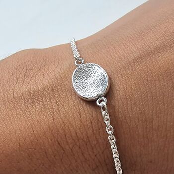 Silver Organic Dog Nose Cast Print Bracelet, 2 of 8