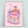 Party Girl Personalised Disco Ball Cake Print, thumbnail 4 of 9