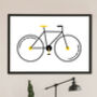 Monochrome Cycling Bike Print, thumbnail 2 of 5
