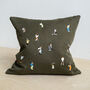 Golfers Embroidered Cushion W Insert, thumbnail 2 of 4