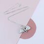 Double Sterling Silver Heart Necklace, thumbnail 7 of 11