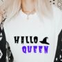 Hallo Queen Halloween Top Jumper Or Tshirt, thumbnail 1 of 4