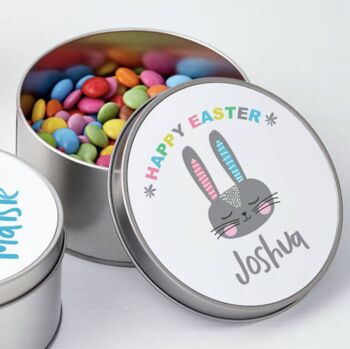 Personalised Easter Rabbit Treat Tin, 2 of 2