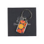 Volcanic Circles Handprinted Keyring, thumbnail 5 of 7