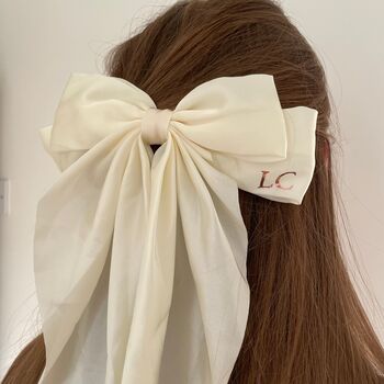 Personalised Initial Monogram Hair Bow Clip, 9 of 10