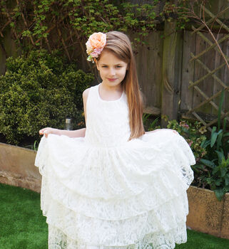 Aphrodite ~ Ivory Lace Dress ~ Flower Girl|Party Dress, 5 of 6