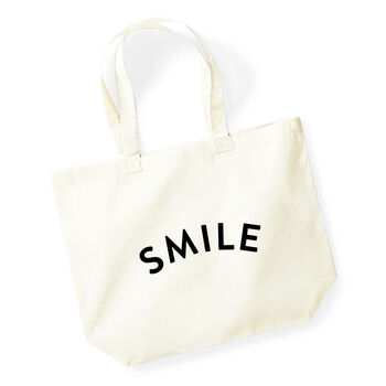 Smile Reusable Eco Friendly Shopping Bag, 2 of 3