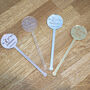 Set Of Five Personalised Wedding Favour Drink Stirrers, thumbnail 2 of 4