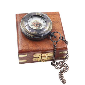 The Admiral Personalised Black Skeleton Pocket Watch For Graduation Gift, 2 of 12