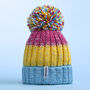 Pansexual Colours Fleece Lined Reflective Bobble Hat, thumbnail 1 of 2