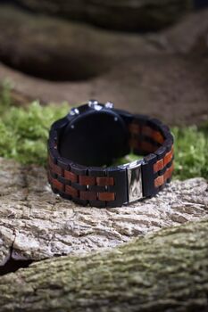 Lisbon Engraved Wooden Watch For Men, 6 of 9