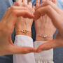 Best Friends Gift, Set Of Two Matching Interlocking Sterling Silver Bracelets, thumbnail 1 of 8