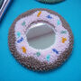 Punchneedle Doughnut Pocket Mirror, thumbnail 2 of 3