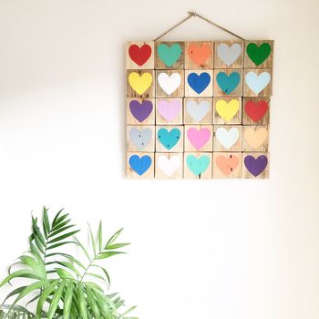 Reclaimed Wood Heart Mosaic Sign, 10 of 10