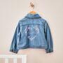 Personalised Floral Heart Children’s Denim Jacket, thumbnail 1 of 4