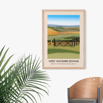 West Wiltshire Downs Aonb Travel Poster, 4 of 8
