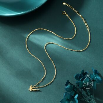 Extra Tiny Pheasant Pendant Necklace In Sterling Silver, 6 of 12