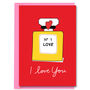 Number One Love Perfume Valentine's Anniversary Card, thumbnail 1 of 2