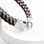 Personalised Woven Leather And Stainless Steel Bracelet, thumbnail 9 of 10