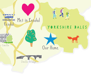 Personalised Cumbria Map: Add Favourite Places, 3 of 4