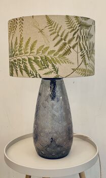 40cm Recycled Glass Palm Lamp Neutral Grey, 3 of 3