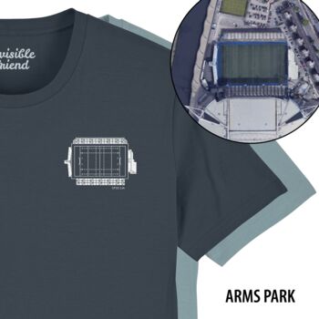 Rugby Union Stadium Organic Cotton T Shirt, 3 of 12