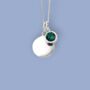 Genuine Emerald Cz Necklace In Sterling Silver, thumbnail 2 of 12